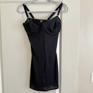 Vintage Weight Watchers In Control Instant Body Shaping Bra Slip Size 38D Black